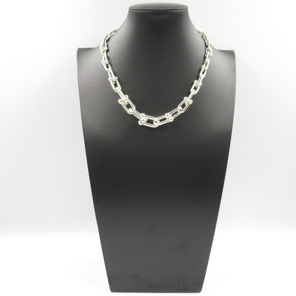 Tiffany Hardware Graduated Link Necklace Silver